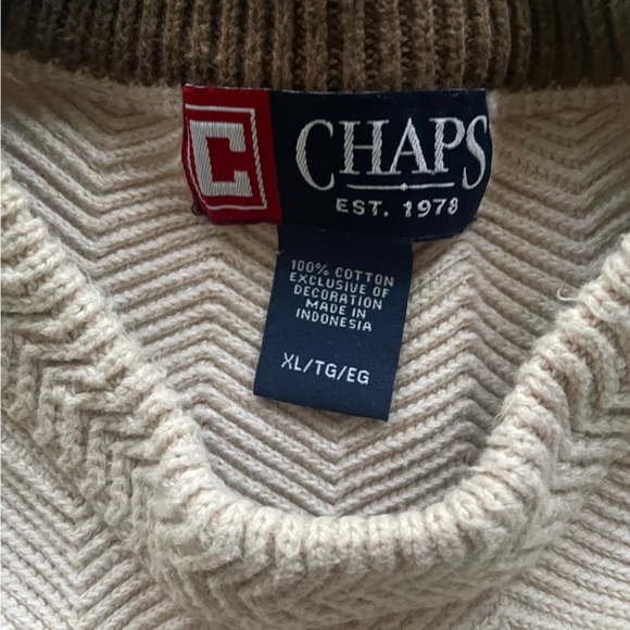 Chaps Herringbone Crewneck Sweater - Picture 2 of 3